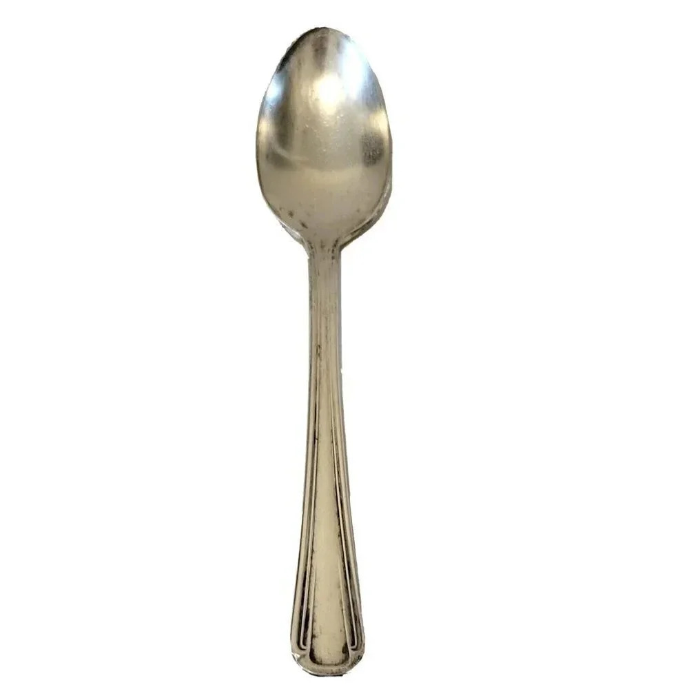 Victor S. Co. A1 + Overlay IS Spoon Teaspoon 6” Vintage Silverplate 28g